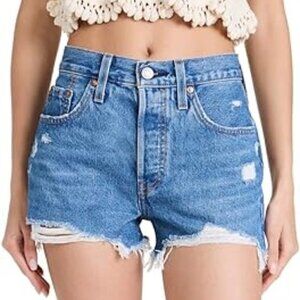 NWT Levi's Distressed High Waisted Denim Shorts